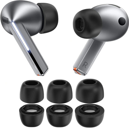 Techsuit ET3 ørepropper til Samsung Galaxy Buds3 Pro, Størrelse S / M / L, Sorte