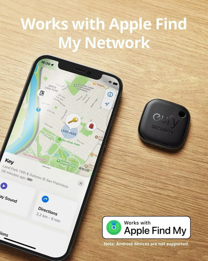Eufy Security SmartTrack Link til iOS-serien, sæt med 4 stk., sort E87B0012