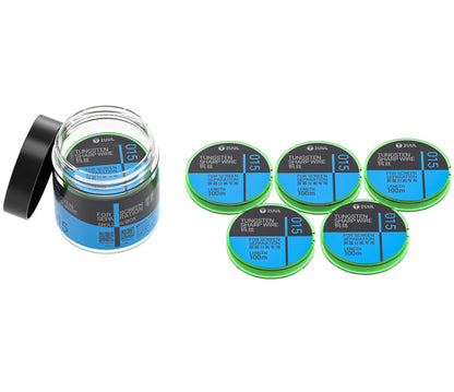 Tungstentråd 2UUL WS-015, 0,015 mm, 100 m, Sæt med 5 stk