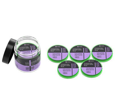 Tungstentråd 2UUL WS-035, 0,035 mm, 100 m, Sæt med 5 stk