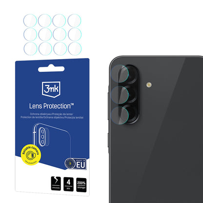 Beskyttelsesfilm til Bagkamera 3MK Protection til Samsung Galaxy A57 5G / A37 5G, Hærdet Glas, Sæt med 4 stk., Transparent