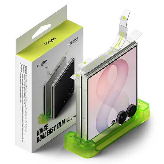 Ringke Dual Easy hængselsbeskyttelsesfilm til Samsung Galaxy Z Flip8 F776, plastik, sæt med 2 stk.