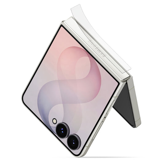 Ringke Dual Easy hængselsbeskyttelsesfilm til Samsung Galaxy Z Flip8 F776, plastik, sæt med 2 stk.