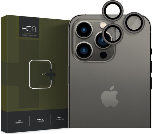 Beskyttelsesfilm til bagkamera Tech-Protect CamRing PRO+ til Apple iPhone 14 Pro Max / 14 Pro, Hærdet glas, Sort