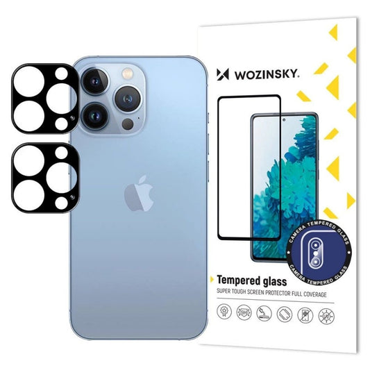 Beskyttelsesfilm til bagsidekamera WZK til Apple iPhone 17, Hærdet glas, Sæt med 2 stykker, Sort