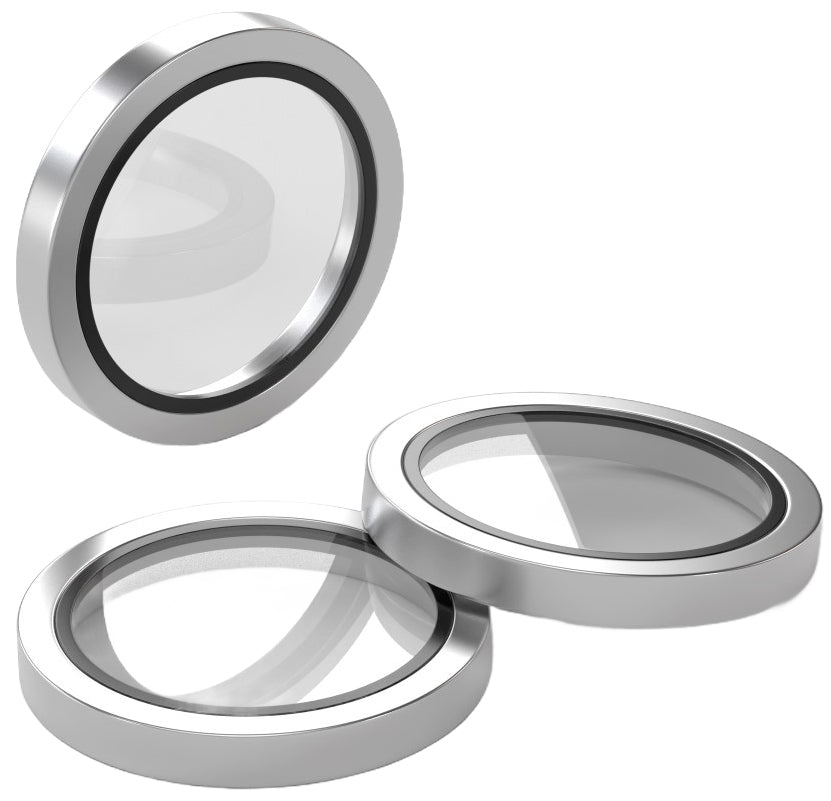 Etteri bagkamera beskyttelsesfilm til Apple iPhone 17 Pro Max / 17 Pro, hærdet glas, grå