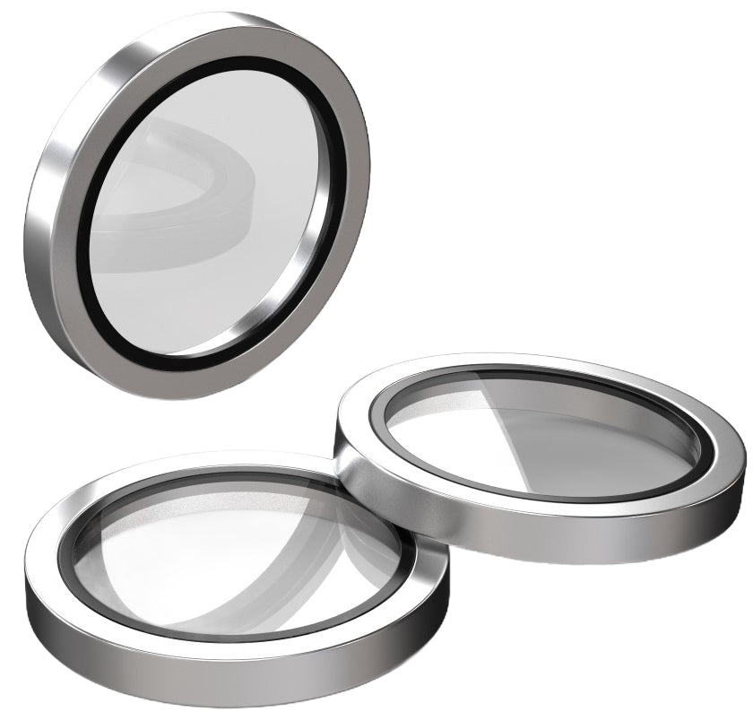 Etteri bagkamera beskyttelsesfilm til Apple iPhone 16 Pro Max / 16 Pro, hærdet glas, grå