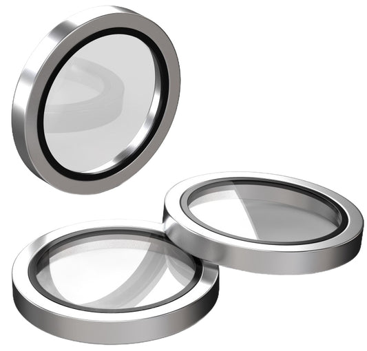 Etteri bagkamera beskyttelsesfilm til Apple iPhone 16 Pro Max / 16 Pro, hærdet glas, grå