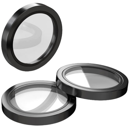Etteri bagkamera beskyttelsesfilm til Apple iPhone 16 Pro Max / 16 Pro, hærdet glas, sort