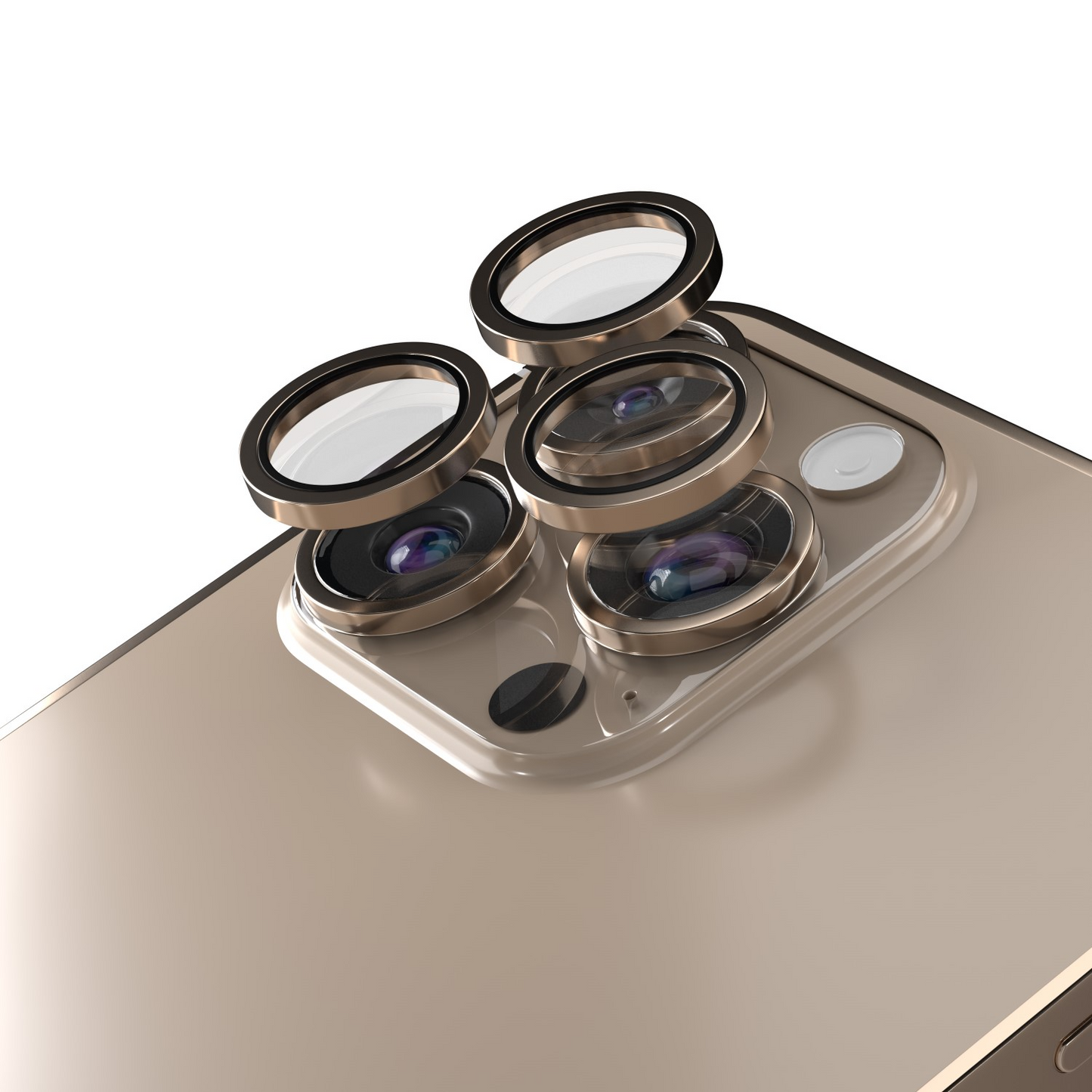 Etteri bagkamera beskyttelsesfilm til Apple iPhone 16 Pro Max / 16 Pro, hærdet glas, bronze