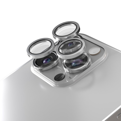 Etteri bagkamera beskyttelsesfilm til Apple iPhone 16 Pro Max / 16 Pro, hærdet glas, grå