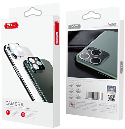 XO Design 3D Bagkamera Beskyttelsesfilm til Apple iPhone 12 Pro Max, Hærdet Glas, Sort