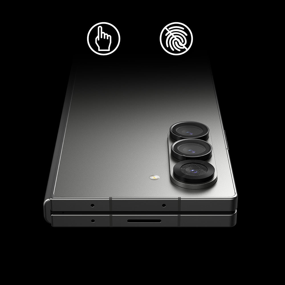 Beskyttelsesfilm til Ringke bagkamera for Samsung Galaxy Z Fold6 F956, Hærdet glas, Sæt med 2 stykker, Sort