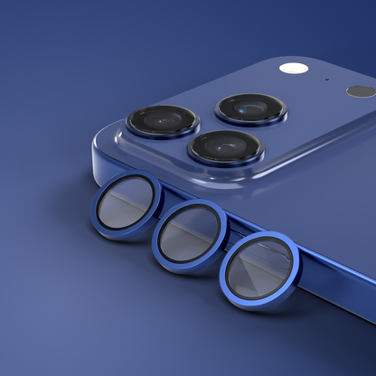 Etteri bagkamera beskyttelsesfilm til Apple iPhone 17 Pro Max / 17 Pro, hærdet glas, blå