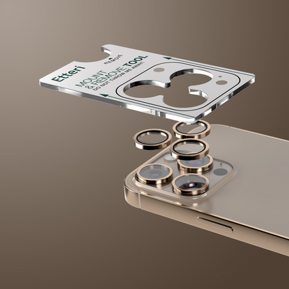 Etteri bagkamera beskyttelsesfilm til Apple iPhone 16 Pro Max / 16 Pro, hærdet glas, bronze