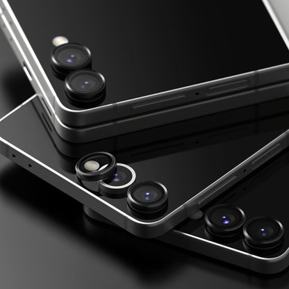 Beskyttelsesfilm til bagsidekameraet Ringke til Samsung Galaxy Z Flip7 F766, Hærdet glas, Sæt med 2 stykker, Sort