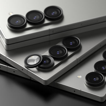Beskyttelsesfilm til Ringke bagkamera for Samsung Galaxy Z Fold6 F956, Hærdet glas, Sæt med 2 stykker, Sort