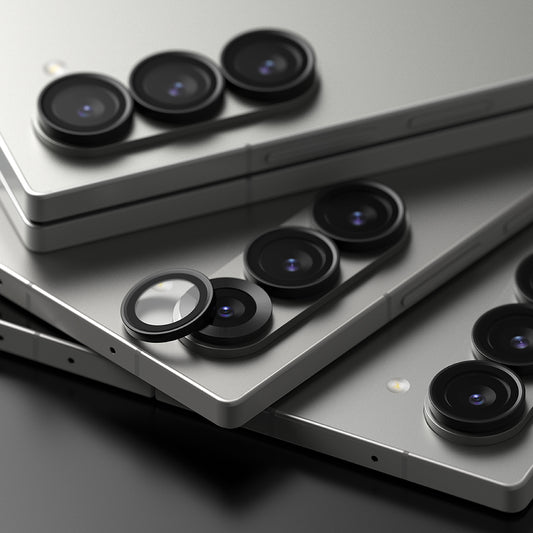 Beskyttelsesfilm til Ringke bagkamera for Samsung Galaxy Z Fold6 F956, Hærdet glas, Sæt med 2 stykker, Sort