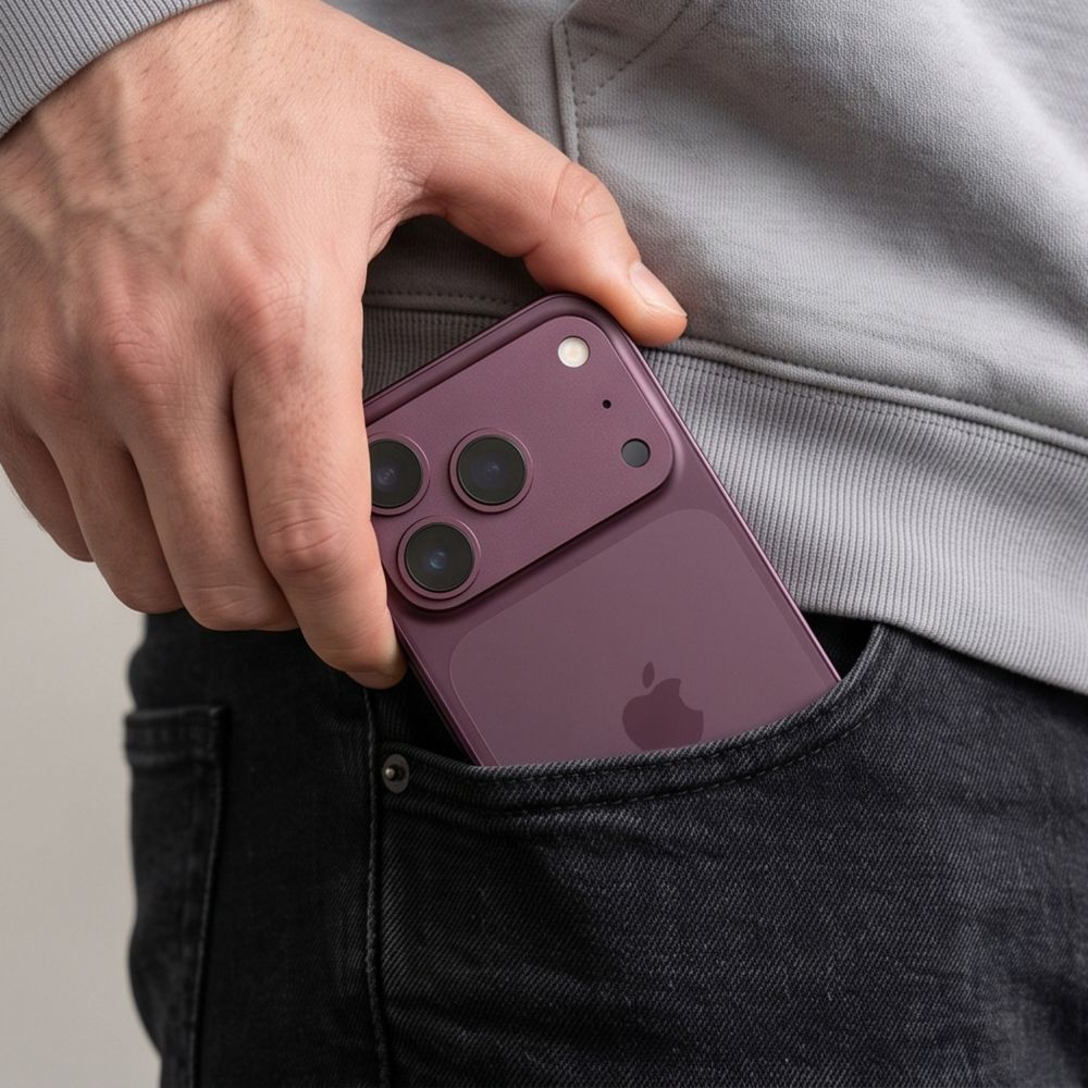 Beskyttelsesfilm til bagkamera Tech-Protect CamFull Fit+ til Apple iPhone 18 Pro, hærdet glas, vinrød