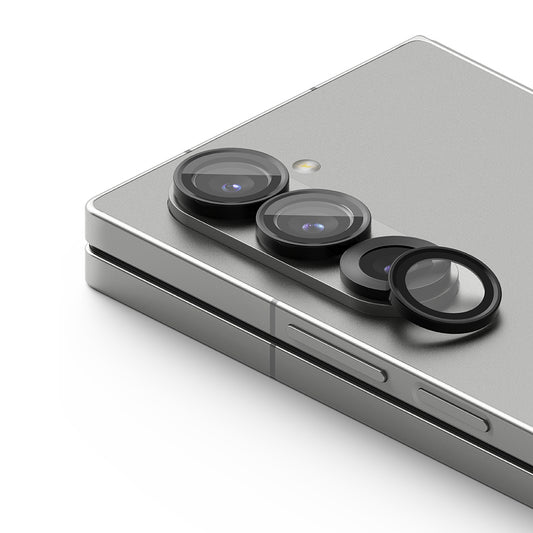Beskyttelsesfilm til Ringke bagkamera for Samsung Galaxy Z Fold6 F956, Hærdet glas, Sæt med 2 stykker, Sort