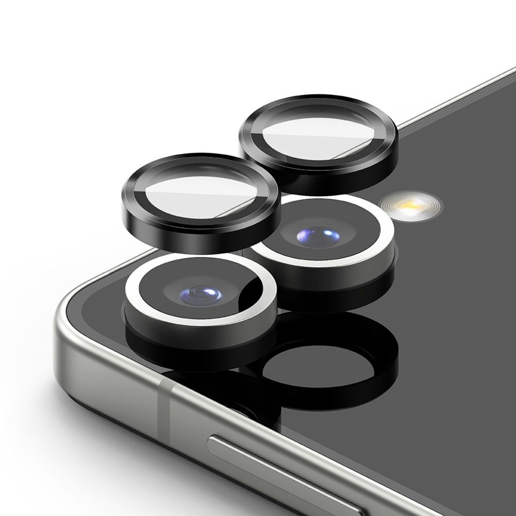 Beskyttelsesfilm til bagsidekameraet Ringke til Samsung Galaxy Z Flip7 F766, Hærdet glas, Sæt med 2 stykker, Sort