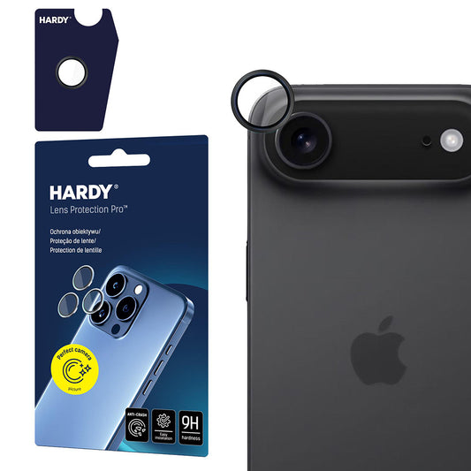 Beskyttelsesfilm til bagkameraet 3MK Hardy Protection Pro til Apple iPhone 17 Air, Hærdet Glas, Sort