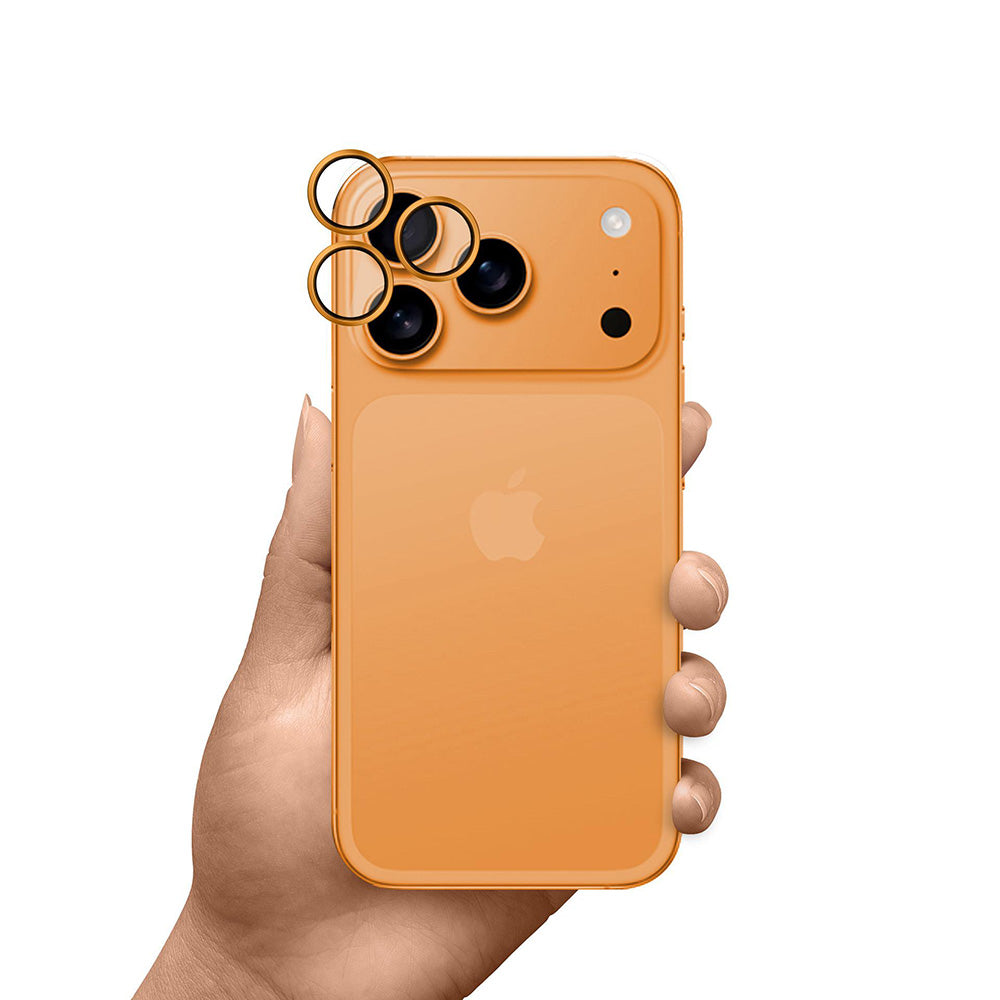 Beskyttelsesfilm til bagkameraet 3MK Hardy Protection Pro til Apple iPhone 17 Pro Max / 17 Pro, Hærdet Glas, Orange