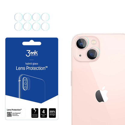 Bagkamera beskyttelsesfilm 3MK Protection til Apple iPhone 14, Fleksibelt glas, Sæt med 4 stk., Transparent