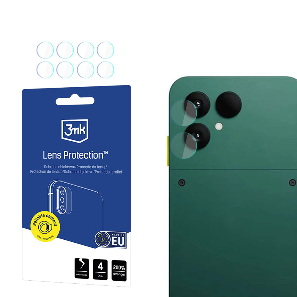 Beskyttelsesfilm til Bagkamera 3MK Protection til Fairphone 6, Hærdet Glas, Sæt med 4 stk., Transparent