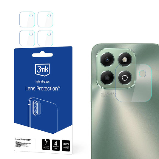 Beskyttelsesfilm til Bagkamera 3MK Protection til Honor X6b, Fleksibelt Glas, Sæt med 4 stk., Transparent