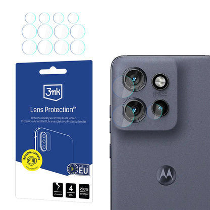 Beskyttelsesfilm til bagkameraet 3MK Protection til Motorola Edge 60 Neo, Fleksibelt Glas, Sæt med 4 stykker, Gennemsigtig