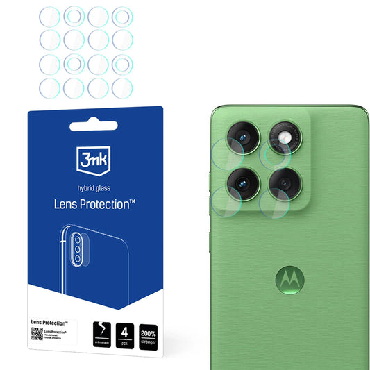 Beskyttelsesfilm til Bagkamera 3MK Protection til Motorola Edge 60, Fleksibelt Glas, Sæt med 4 stk., Transparent