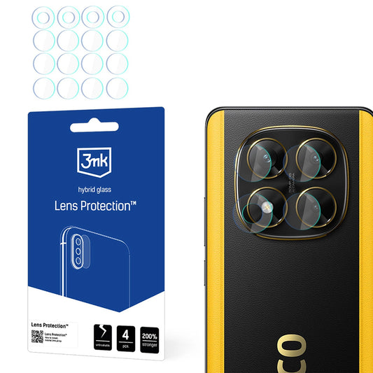 Beskyttelsesfilm til Bagkamera 3MK Protection til Xiaomi Poco X7, Fleksibelt Glas, Sæt med 4 stk., Transparent