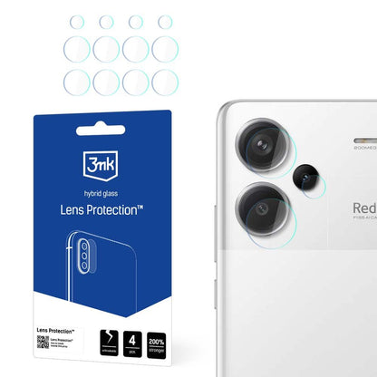 Beskyttelsesfilm til Bagkamera 3MK Protection til Xiaomi Redmi Note 13 Pro+, Fleksibelt Glas, Sæt med 4 stk., Transparent
