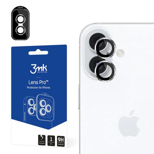 Beskyttelsesfilm til bagkamera 3MK Protection Pro til Apple iPhone 16 Plus / 16, hærdet glas, sølv