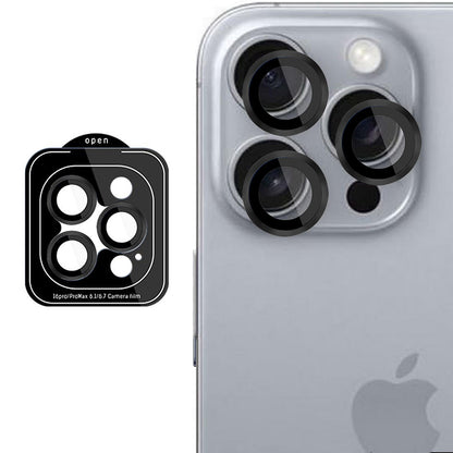 3MK Protection Pro bagkamera beskyttelsesfilm til Apple iPhone 16 Pro Max / 16 Pro, hærdet glas, sort