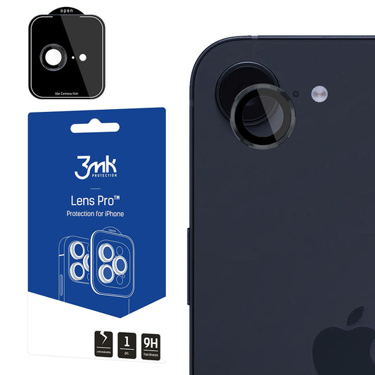 Beskyttelsesfilm til bagkamera 3MK Protection Pro til Apple iPhone 17e / 16e, hærdet glas, gennemsigtig