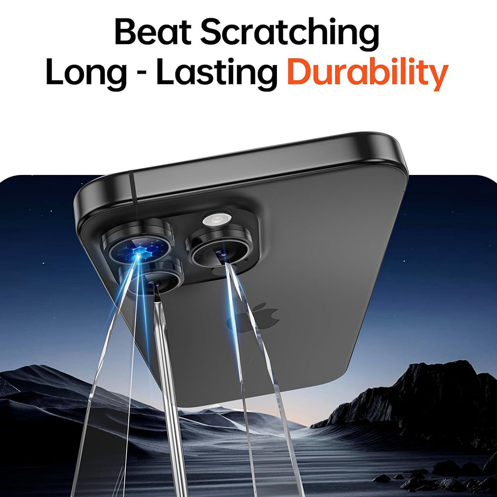 Beskyttelsesfilm til bagkameraet 3MK Protection Pro til Apple iPhone 17 Pro Max / 17 Pro, Hærdet glas, Sort