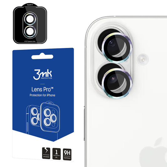 Beskyttelsesfilm til bagkameraet 3MK Protection Pro til Apple iPhone 17, Hærdet glas, Flerfarvet