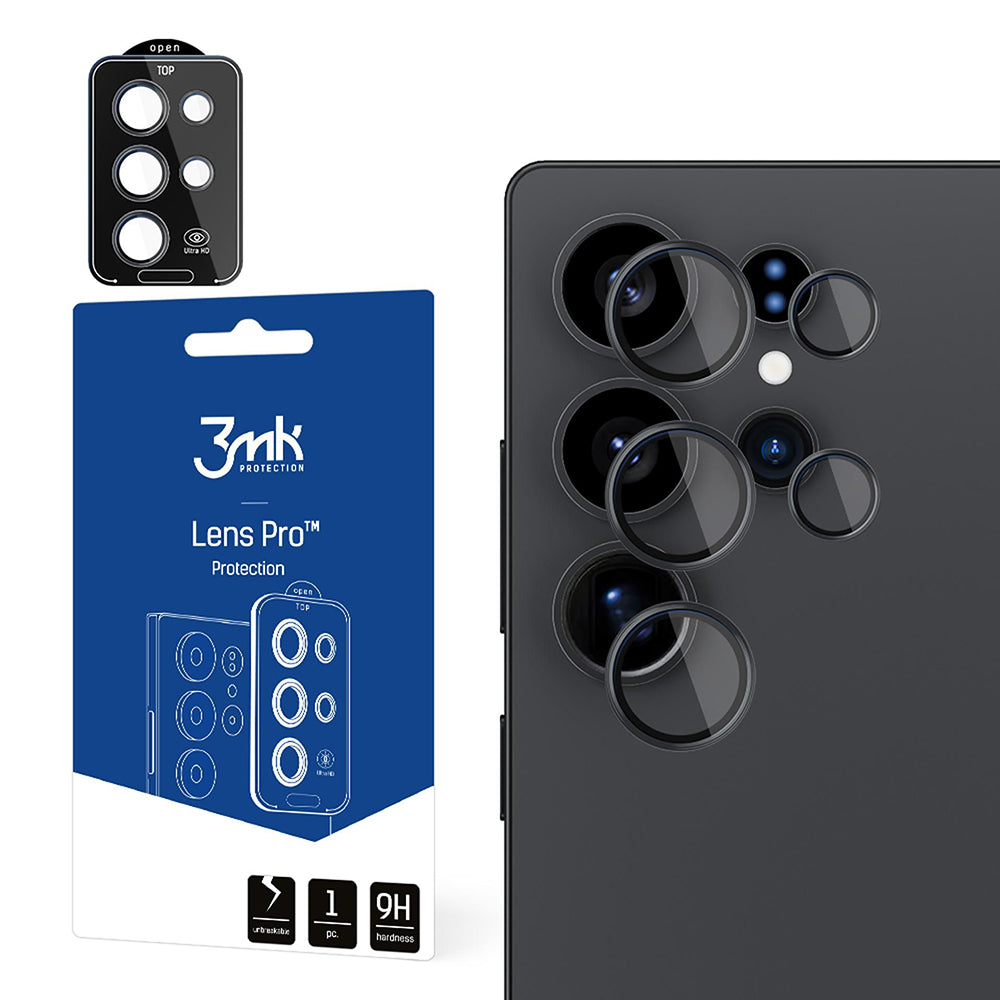 Beskyttelsesfilm til bagkamera 3MK Protection Pro til Samsung Galaxy S25 Ultra S938, hærdet glas, gennemsigtig
