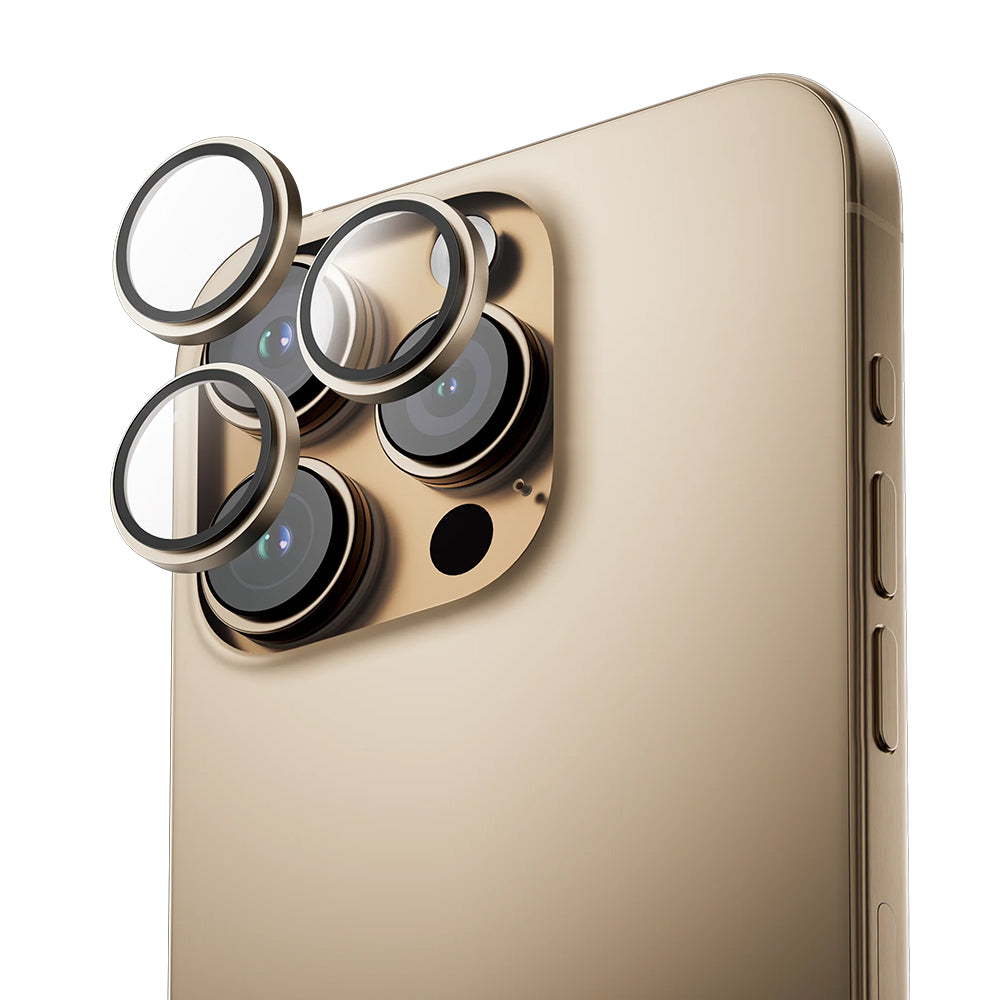 Anank AR Bagkamera Beskyttelsesfilm til Apple iPhone 16 Pro Max / 16 Pro, Hærdet Glas, Guld