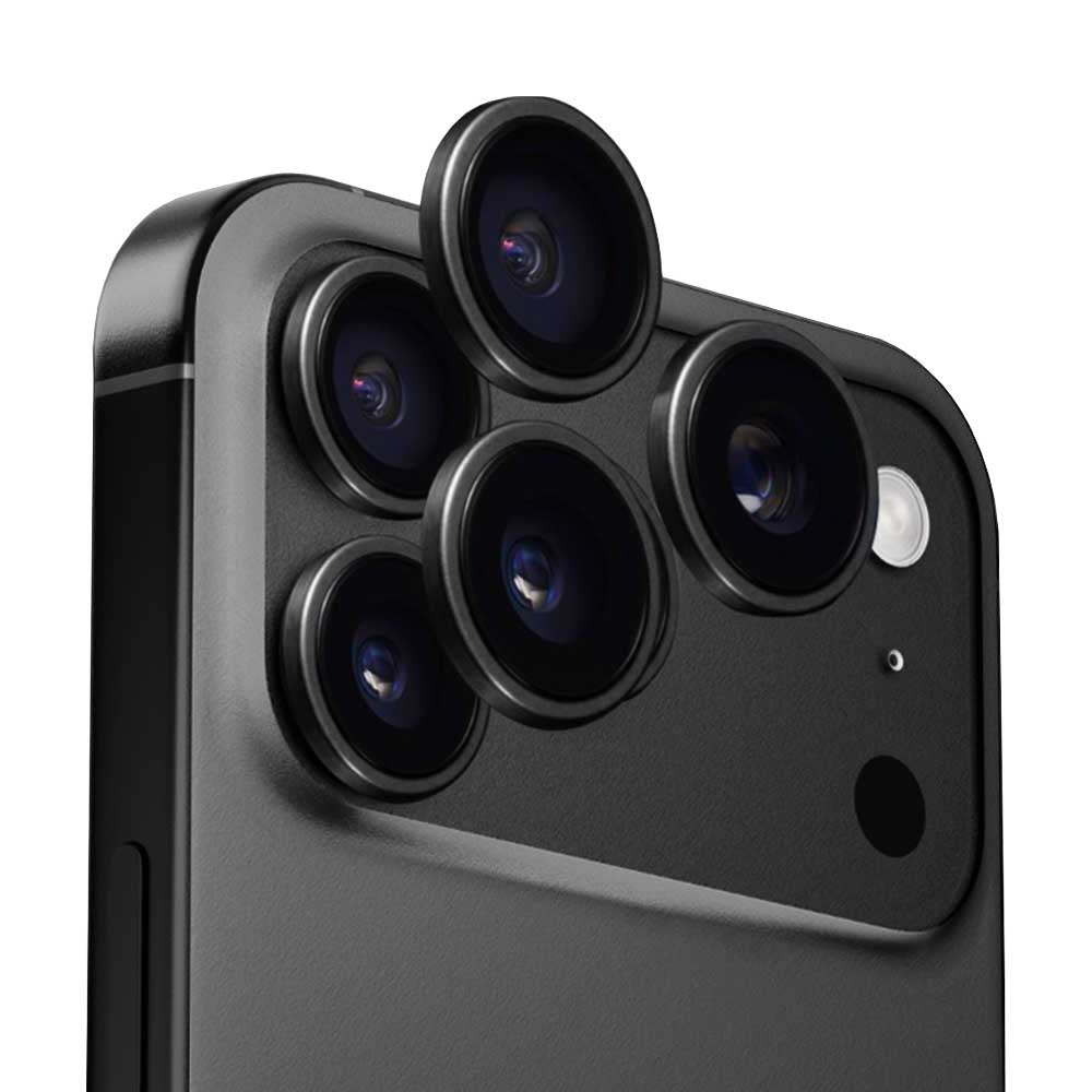 Beskyttelsesfilm til bagsidekameraet Anank AR til Apple iPhone 17 Pro Max / 17 Pro, Hærdet Glas, Sort