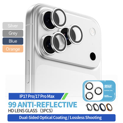 Beskyttelsesfilm til bagkameraet Blueo 99 Anti-Reflekterende HD til Apple iPhone 17 Pro Max / 17 Pro, Hærdet Glas, Blå