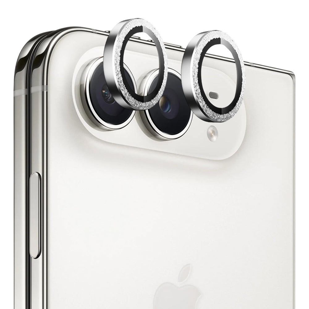 Blueo Diamond-beskyttelsesglas til bagkamera til Apple iPhone Duo, hærdet glas, sølvfarvet