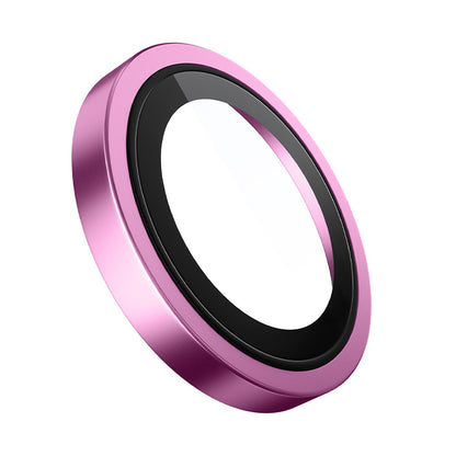 Blueo Metal Frame bagkamera beskyttelsesfilm til Apple iPhone 16 Plus / 16, hærdet glas, pink
