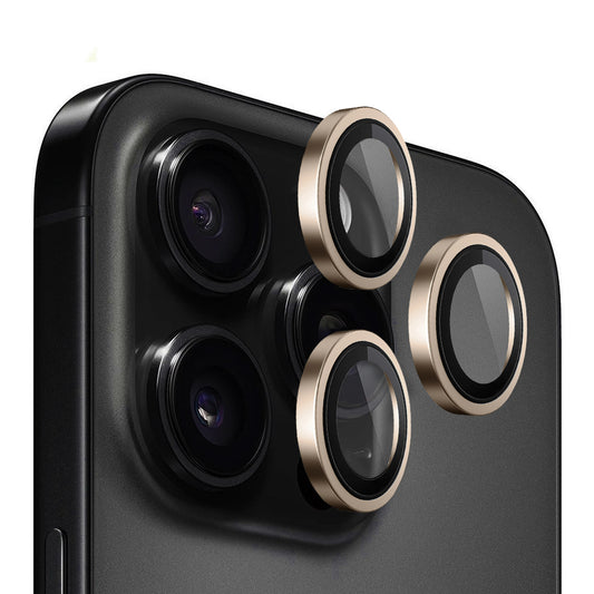 Blueo Metal Frame bagkamera beskyttelsesfilm til Apple iPhone 16 Pro Max / 16 Pro, hærdet glas, bronze