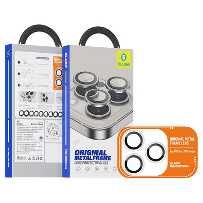 Beskyttelsesfilm til bagkameraet Blueo Metal Frame til Apple iPhone 17 Pro Max / 17 Pro, Hærdet glas, Orange