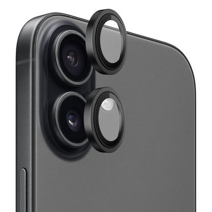 Beskyttelsesfilm til bagkameraet Blueo Metal Frame til Apple iPhone 17, Hærdet glas, Sort