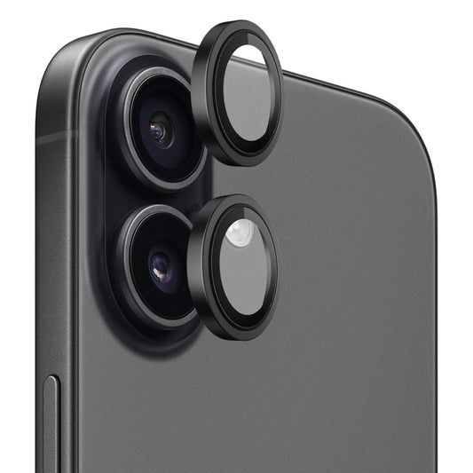 Beskyttelsesfilm til bagkameraet Blueo Metal Frame til Apple iPhone 17, Hærdet glas, Sort