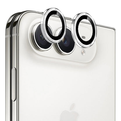 Blueo Metal Frame-beskyttelsesglas til bagkamera til Apple iPhone Duo, hærdet glas, transparent